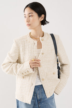 COCUCA クロップド ツイードジャケット THE STORE by C'(ザ ストア バイシー)｜【COCUCA】クルーネック