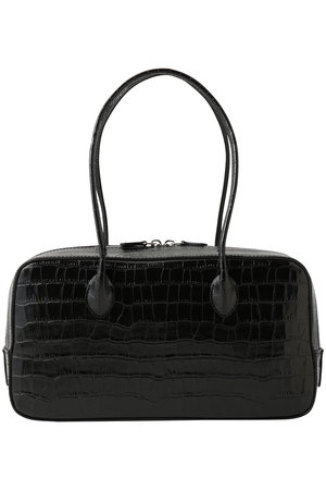 MAISON CANAU(メゾン カナウ)｜CROCO EW BOX-BOSTON（M） ブラック F