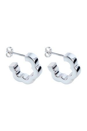 PLOW(プラウ)｜Flower Line ピアス（ペア）/シルバー の通販｜ELLESHOP