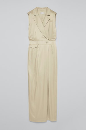 TEECHI(ティーチ)｜TMOサテンジャンプスーツ/ベージュ の通販