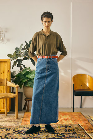 Oblada(オブラダ)｜サマーヘンリーポロニット/カーキ の通販｜ELLESHOP