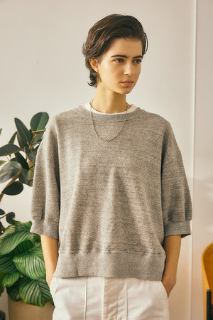 【美品】  oblada / オブラダ | 2023AW | × BEAUTY&amp;YOUTH 別注 ハーフジップ スウェット | F | ライトグレー | レディース 美品】 oblada / オブラダ | 2023AW | × BEAUTY&YOUTH 別注 ハーフ