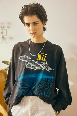 Oblada(オブラダ)|SPACE ロングTシャツ/ブラック の通販|ELLESHOP Oblada(オブラダ)|SPACE ロングTシャツ/ブラック の通販|ELLESHOP