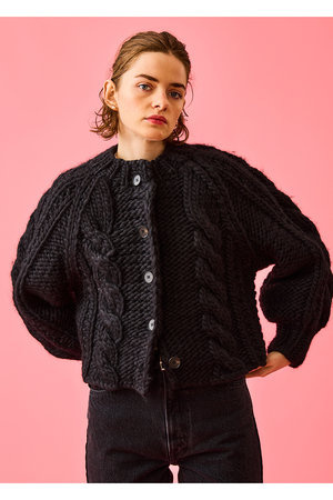 Oblada(オブラダ)｜ALAN カーディガン/ブラック の通販｜ELLESHOP