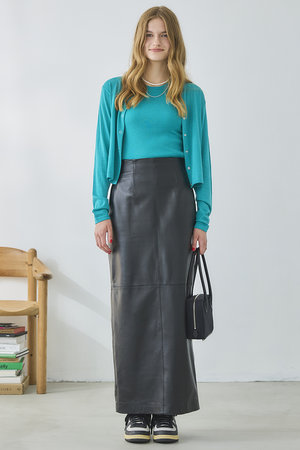 Oblada(オブラダ)｜レザーペンシルスカート/ブラック の通販｜ELLESHOP