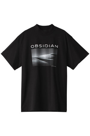 OBSIDIAN(オブシディアン)｜【MEN】PRINT MOCKNECK T/ブラック