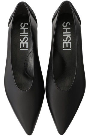 SHISEI(シーセイ)｜POINTED U PUMPS（レイン対応）/ブラック の