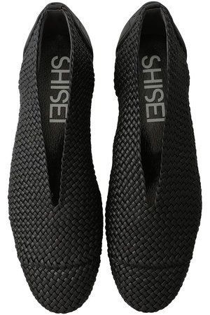 SHISEI(シーセイ)｜MESH ROUND V PUMPS/ブラック の通販｜ELLESHOP ...