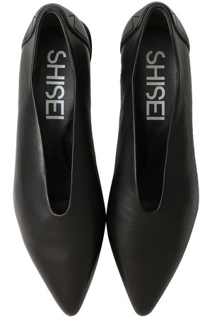 SHISEI(シーセイ)｜POINTED SLIT PUMPS（レイン対応）/ブラック の通販