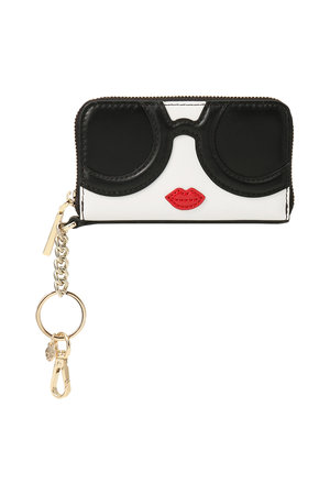 alice + olivia | STACEY Face Small Wallet with Keychain