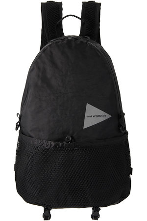 and wander(アンドワンダー)｜【UNISEX】ECOPAK 20L daypack/ブラック