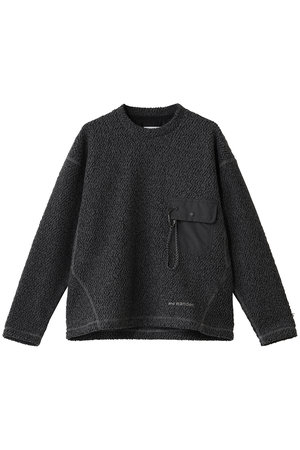 and wander(アンドワンダー)｜【UNISEX】re wool ジャカード クルー