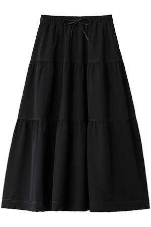 andwander スカート　タグ付き新品 and wander(アンドワンダー)｜crinkled nylon スカート/ブラック の