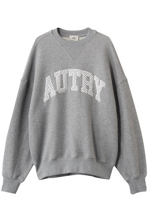 AUTRY(オートリー)｜パンチングロゴスウェット/ダークメランジ の通販