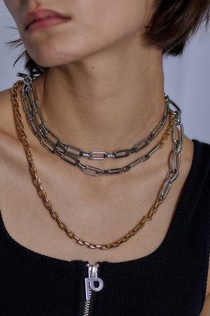 バイカラーチェーンネックレス / Bicolor Chain Necklace