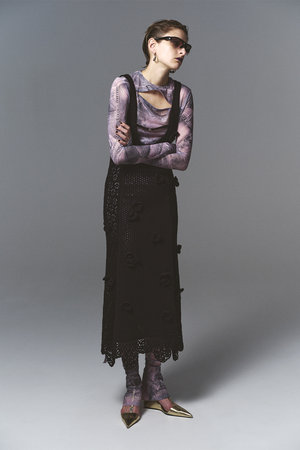 PRANK PROJECT(プランク プロジェクト)｜フラワーモチーフニットドレス  