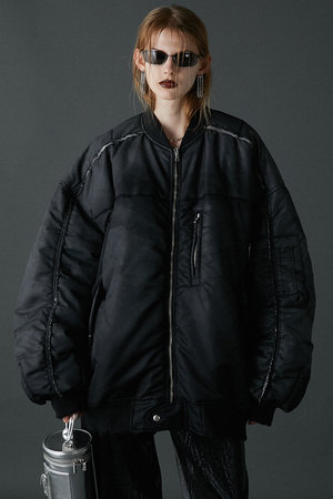 PRANK PROJECT(プランク プロジェクト)｜リバーシブルビッグボンバージャケット / Reversible Big Bomber  Jacke/BLK(ブラック) の通販｜ELLESHOP・(エル・ショップ)