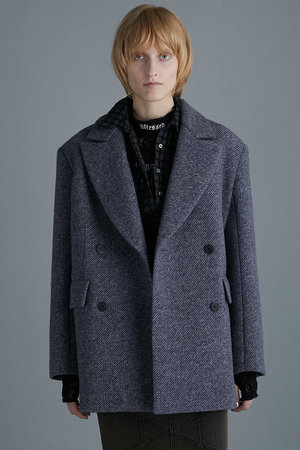 PRANK PROJECT(プランク プロジェクト)｜スライバーウールオーバージャケット / Sliver Wool Overcoat  Jacket/GRY(グレー) の通販｜ELLESHOP・(エル・ショップ)