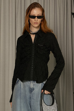 PRANK PROJECT(プランク プロジェクト)｜チュールジャガードシャツ