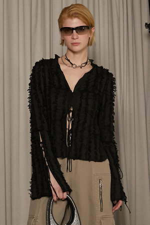 maaa様　プランクプロジェクト　フリンジジャガードフリルカーデ PRANK PROJECT(プランク プロジェクト)｜フリンジジャガード