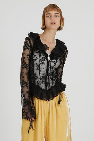 PRANK PROJECT(プランク プロジェクト)｜レースラッフルブラウス