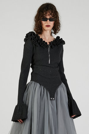 PRANKPROJECT Frill Knit Bodysuit フリルニット PRANK PROJECT(プランク プロジェクト)｜フリルニットボディスーツ