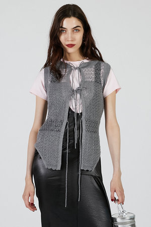 PRANK PROJECT プランクプロジェクトFur Trimmed Vest PRANK PROJECT【プランクプロジェクト】fur trimming vest