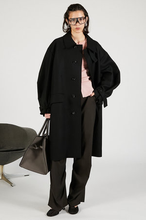 PRANK PROJECT(プランク プロジェクト)｜ウールステンカラーコート/BLK