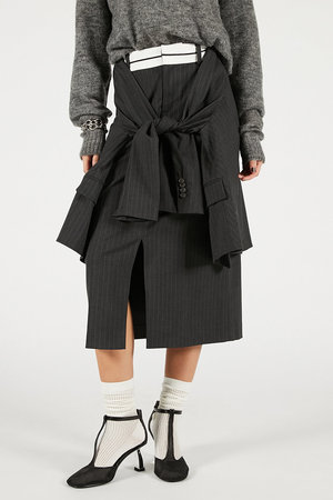 PRANK PROJECT(プランク プロジェクト)｜レイヤードミディスカート/GRY