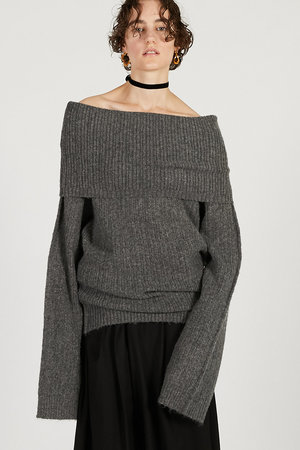 PRANK PROJECT(プランク プロジェクト)｜オフショルダーニット/C.GRY