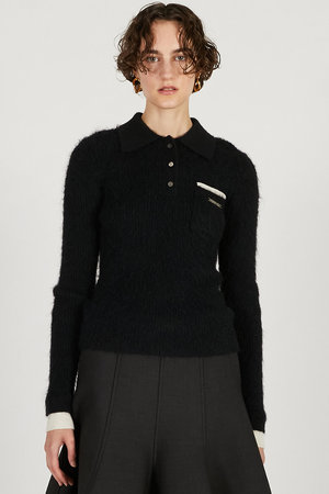 PRANK PROJECT(プランク プロジェクト)｜フラッフィーニットポロ/BLK