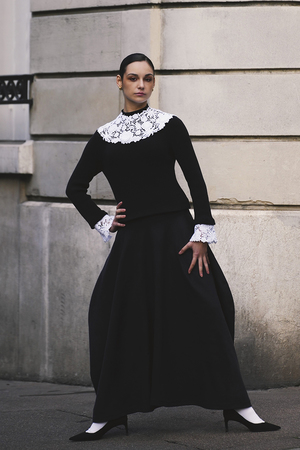aLORS(アロー)｜Jupe Clem スカート/ダークネイビー の通販｜ELLESHOP 