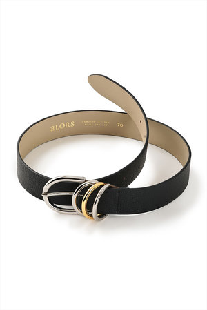 aLORS(アロー)｜Cintura “Anello di enigma” ベルト(牛革)/ブラック の