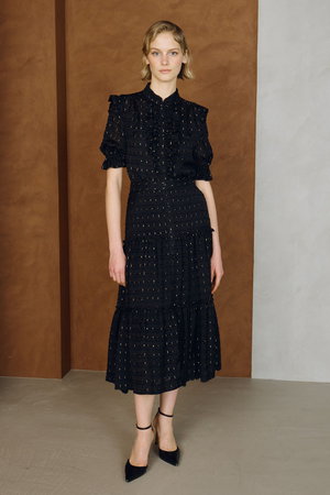 CORCOVADO コルコバード　スカート CORCOVADO(コルコバード)｜ラメカットジャカードスカート/ブラック の