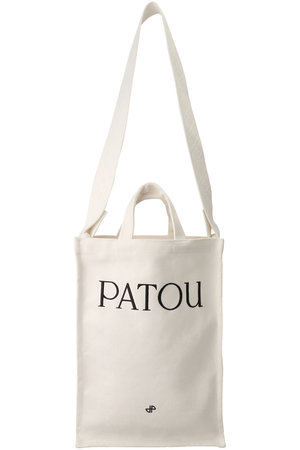 PATOU(パトゥ)｜バーティカル PATOU トートバッグ/ホワイト の通販｜ELLESHOP・(エル・ショップ)