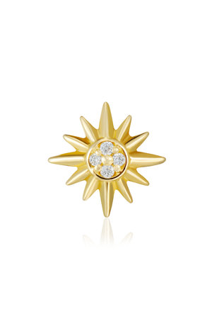 Bijou de M(ビジュードエム)｜太陽のピアス（片耳用）/イエロー