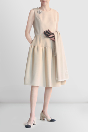 DAISY LIN(デイジーリン)｜Dress “Lady Tweed”/パウダーベージュ の通販｜ELLESHOP・(エル・ショップ)