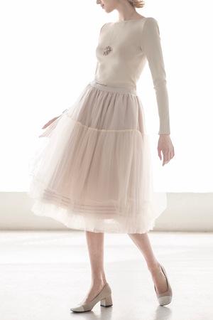 DAISY LIN(デイジーリン)｜Skirt “Prima Tulle Ⅱ”/パウダーベージュ の通販｜ELLESHOP・(エル・ショップ)