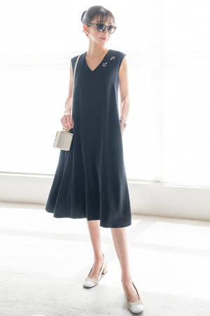 DAISY LIN(デイジーリン)｜Dress “Bell Flare”/ミッドナイト