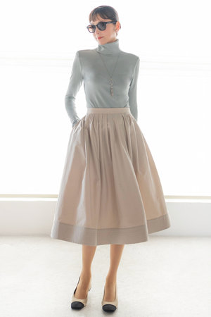 DAISY LIN(デイジーリン)｜Skirt “Park Avenue Legs”/パウダーベージュ