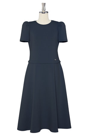 DAISY LIN(デイジーリン)｜ジャージードレス“Airy Puff”/ミッドナイト