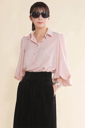 DAISY LIN(デイジーリン)｜Blouse “Lady Puff”/パウダーピンク の通販