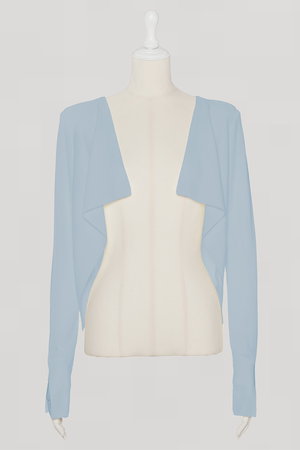 DAISY LIN(デイジーリン)｜Two-Way Seaweed Cardigan/サックスブルー