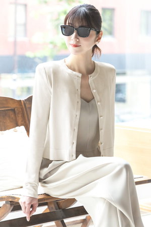 DAISY LIN(デイジーリン)｜Knit Cardigan “Daisy Luxe”/アイボリー の