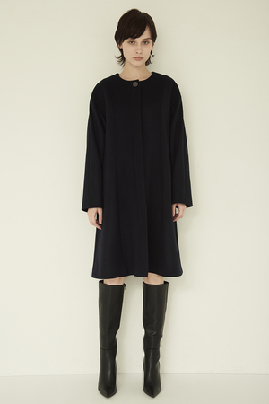 baum_ysY's 16AW ウール ロングコート ダークネイビー2