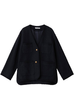 23年・極美品✨コルピエロ ノーカラージャケット 1ボタン ブラック 38 col pierrot（コルピエロ）の「COL PIERROT ノーカラージャケット