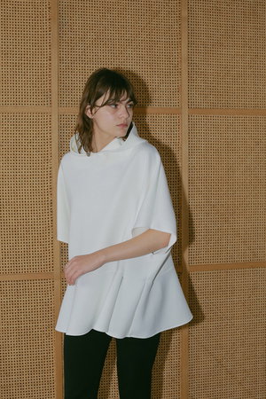 MANOF(マノフ)｜PEPLUM HEM CUT TOPS/トップス/WHITE の通販｜ELLESHOP 