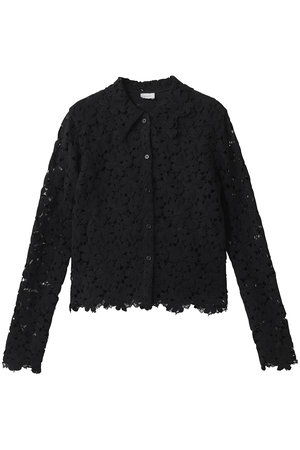 MANOF(マノフ)｜COTTON LACE SHORT SHIRTSトップス/BLACK の通販