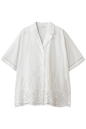 MANOF(マノフ)｜CUT WORK LACE SHIRTS/WHITE の通販｜ELLESHOP・(エル 