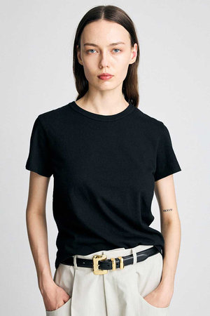 BRILL(ブリル)｜コンパクトTシャツ/ブラック の通販｜ELLESHOP・(エル